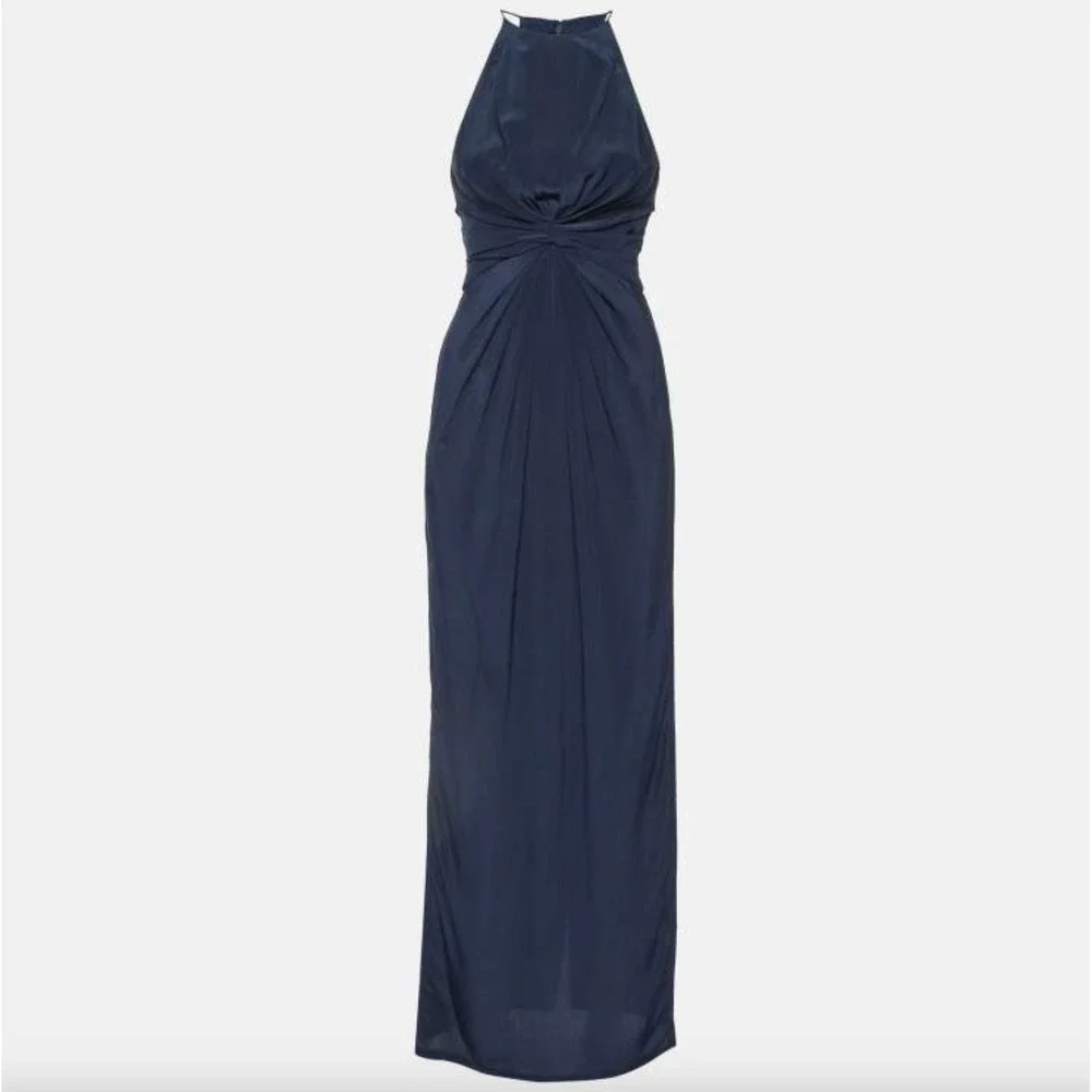 zimmermann silk navy dress silk wrap midi dress